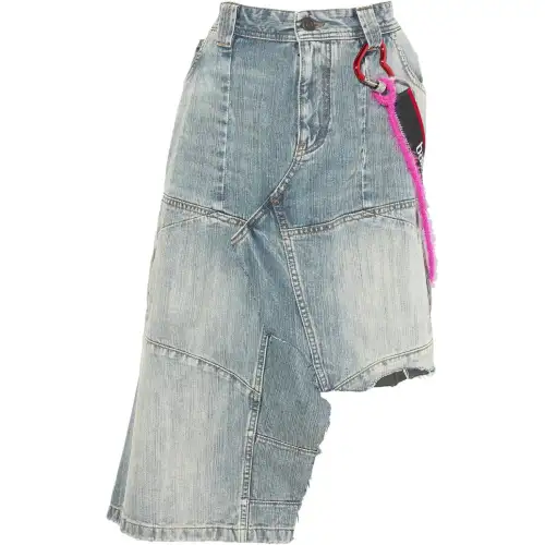 Balenciaga Casual Long Skirt Women's Distressed Color