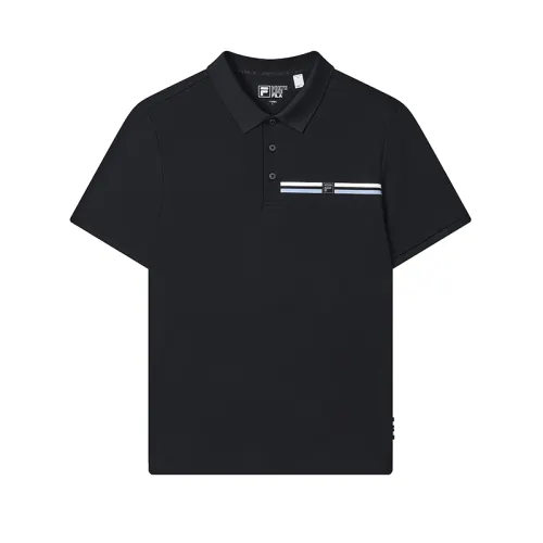 FILA WHITE Short Sleeved POLO Men's Legend Blue
