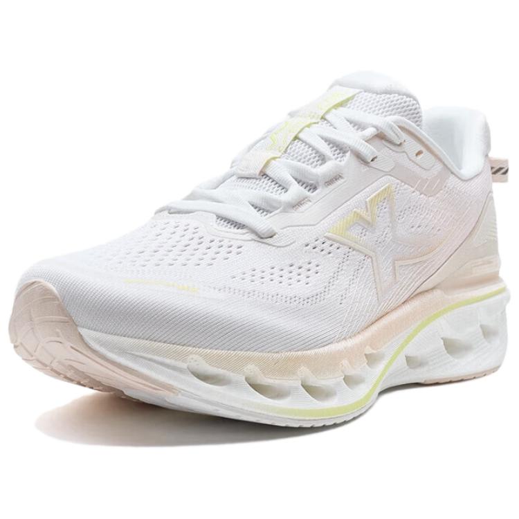 XTEP Cushioning Spin 12 Running Shoes Women’s Low Top Classic White, Pure Pink