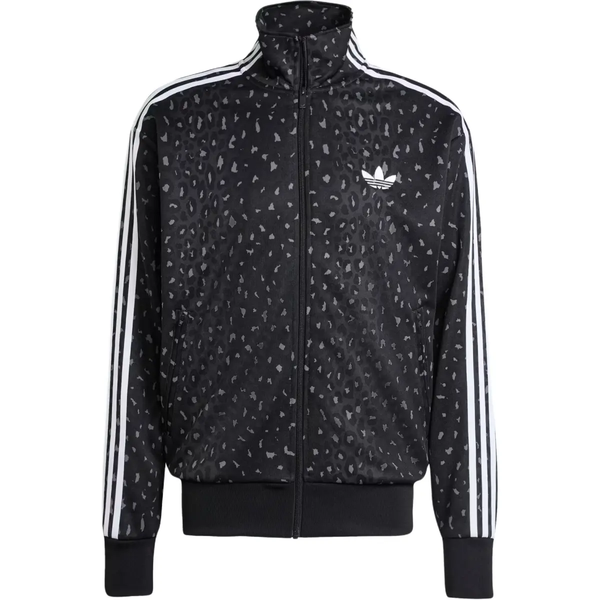 Adidas Originals leopard-print zip-up sweatshirt