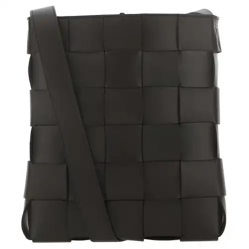 Bottega Veneta CASSETTE Pillow Bag Lambskin Crossbody Bag, Shoulder Bag Unisex Black