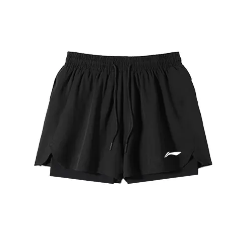 Li Ning Sports Shorts Women's Classic Black Women's Fit Thin