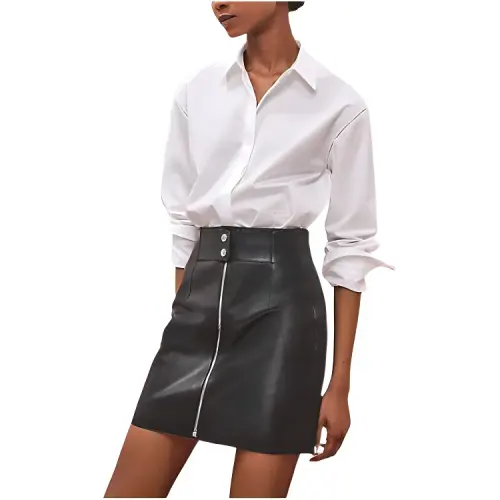 HERMES Shirts Women's White Polo Collar Moderate