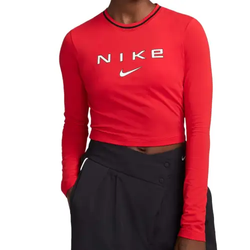 Nike Sportswear Chill Knit Women's Slim Long-Sleeve Cropped Graphic Tee
