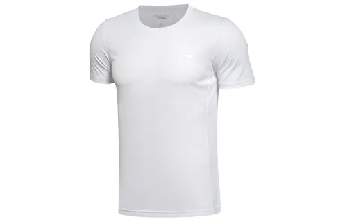 Li Ning T Shirts Men's White Crew Neck Moderate Straight Fit