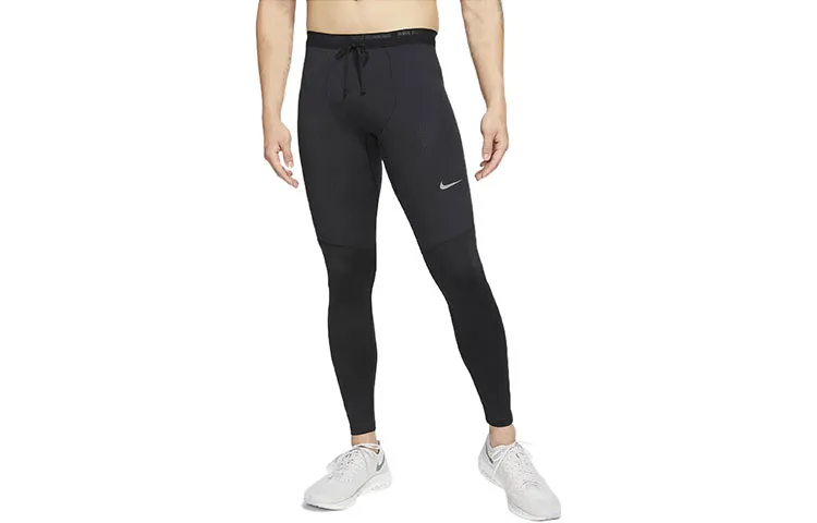 Nike Knitted Sweatpants Men's Black Moderate Slim Fit Pants