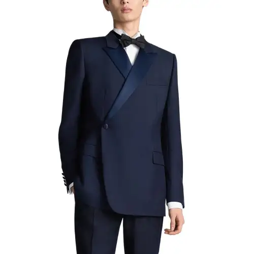 DIOR Business Suits Men's Blue Suit Collar Moderate Business Suit