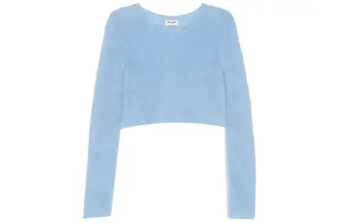SAINT LAURENT Mohair Blend Sweater Women's Blue