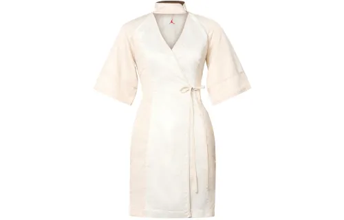 Jordan Short Sleeved Dress Women's White Pink