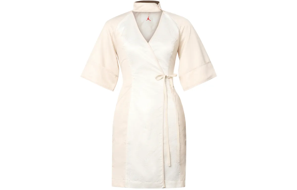Jordan Short Sleeved Dress Women's White Pink