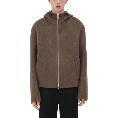 Bottega Veneta Jackets Men's Brown Hooded Moderate Other