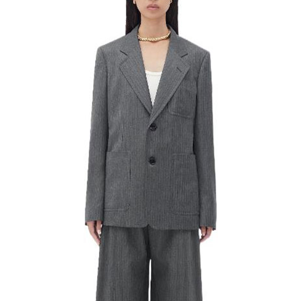 Женский пиджак Bottega Veneta FW22 (серый)