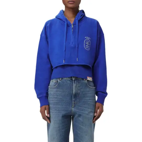 Golden Goose Zip-Up Drawstring Cropped Hoodie