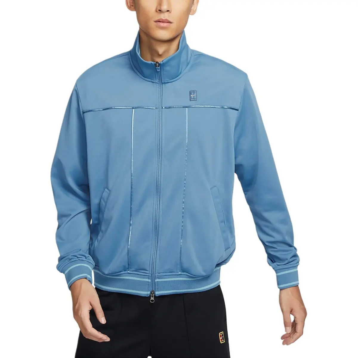 Nike Court Fleece Lined Tennis Loose Fit Versatile Jackets & Coats Men's Aegean Storm Blue/Denim Blue Green