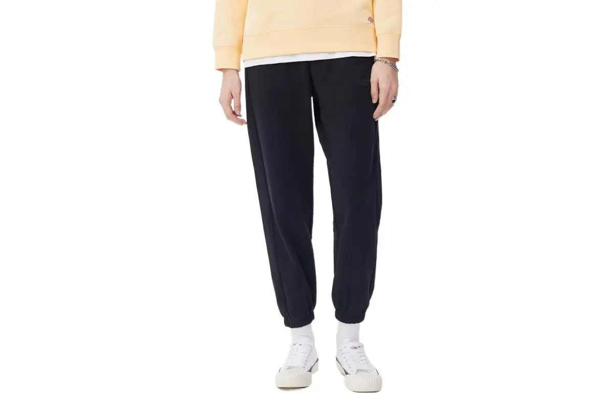 Dickies Knitted Sweatpants Women's Black Moderate Cuffed Pants