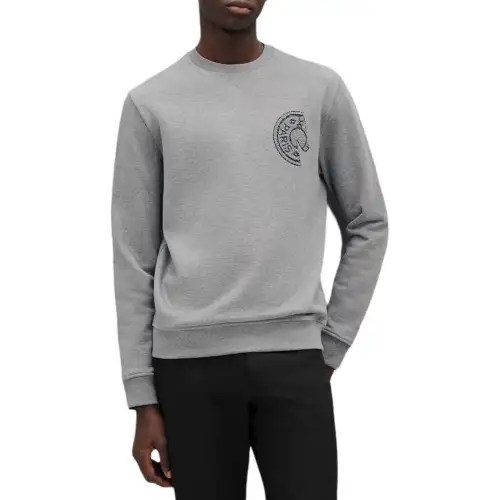 HERMES Sweatshirts Men's Gray Crew Neck Moderate