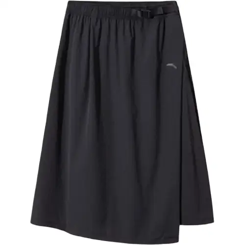 Anta Irregular Casual Long Skirt Women's Basic Black
