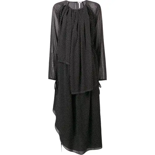 LOEWE Sheer Polka Dot Dress