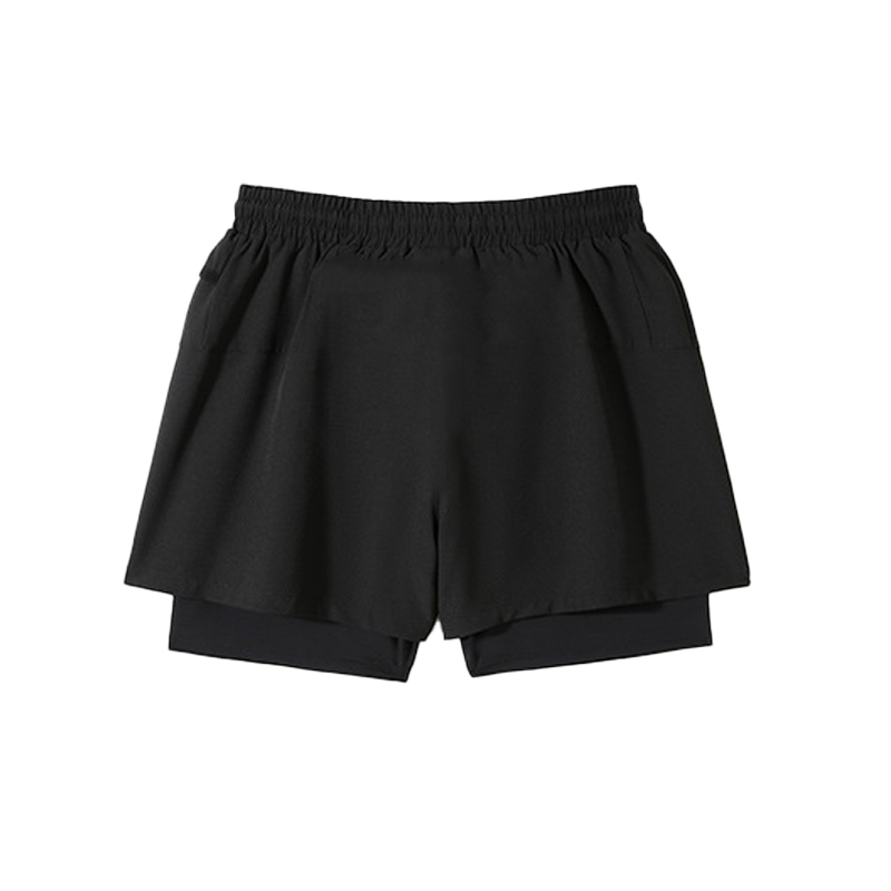 Li Ning Sports Shorts Women’s Classic Black Women’s Fit Thin Mock Two Piece