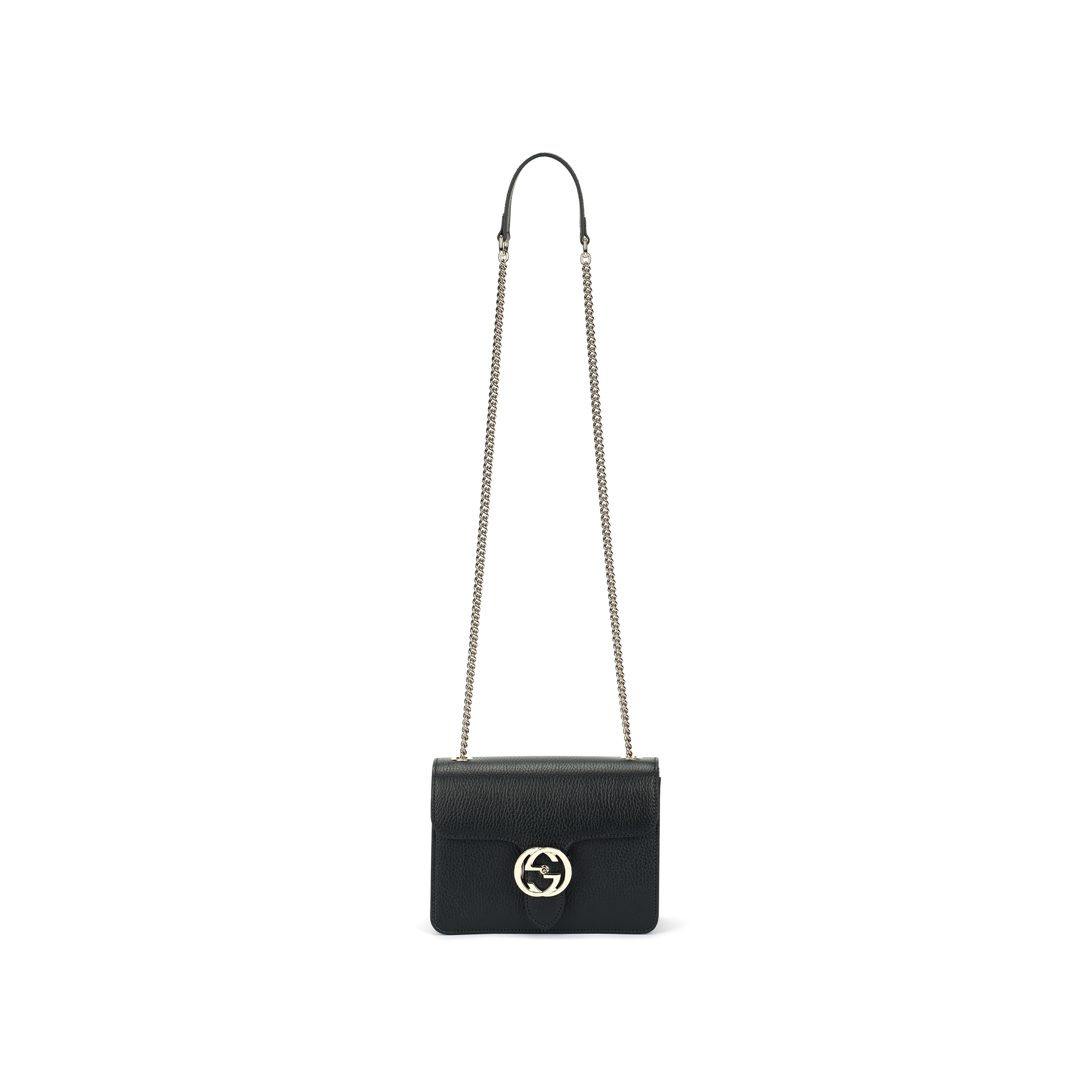 GUCCI Gucci, straps, leather organ, shoulder bag, black one-shoulder bag