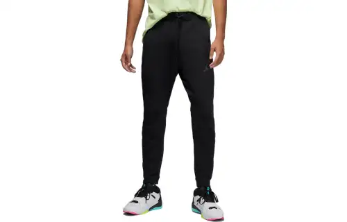 Jordan Knitted Sweatpants Men's Black Moderate Cuffed Pants