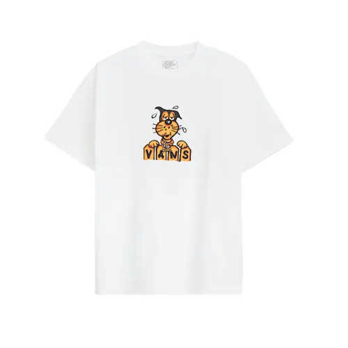 Vans T Shirts Men's White Crew Neck Moderate Straight Fit