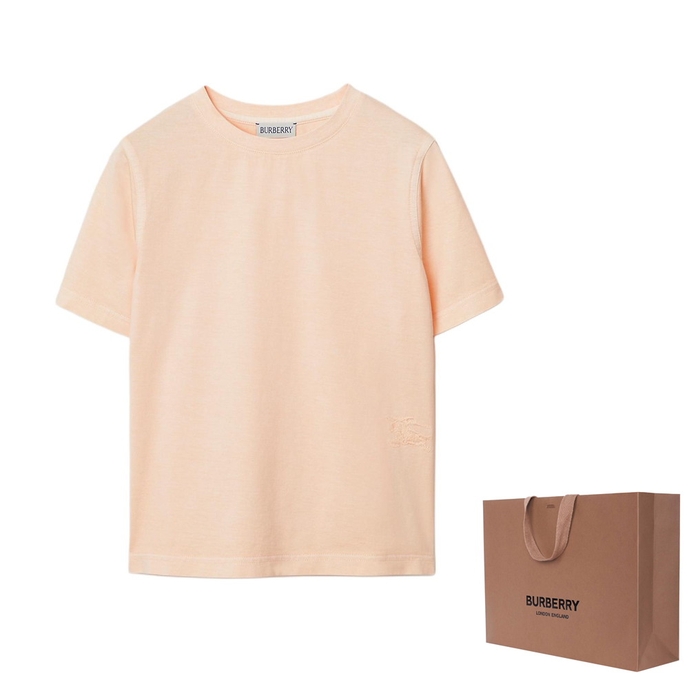 Женские футболка Burberry BurberryT SS24Logo (розовый) — фото 8