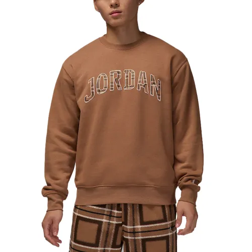 Jordan Essentials Fleece Crew Neck Sweatshirt Men's Brown