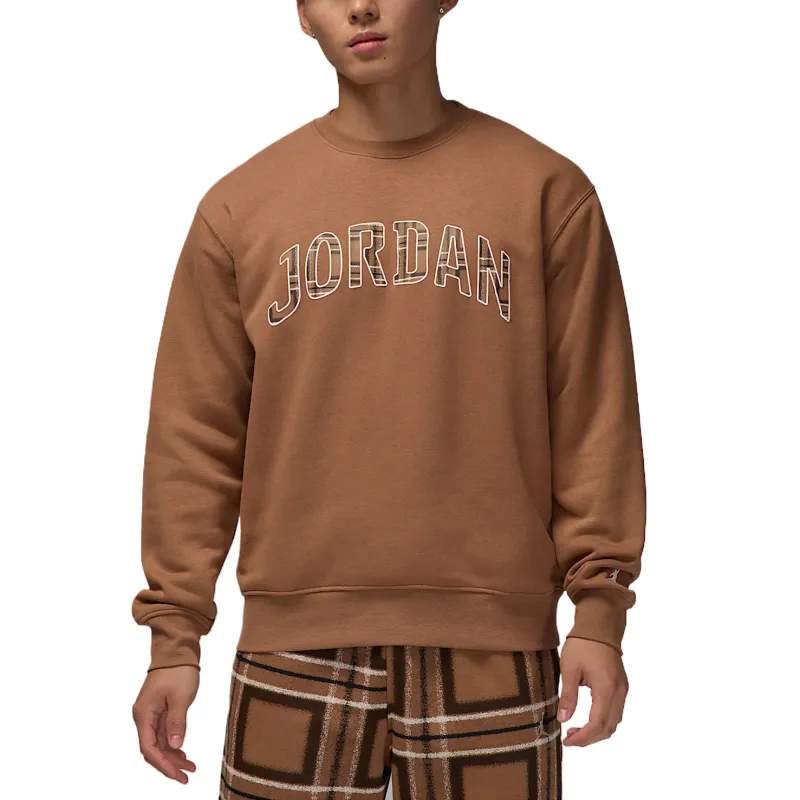 Jordan Essentials Fleece Crew Neck Sweatshirt Men's Brown