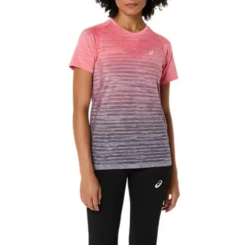 Asics Raglan Sleeve T Shirt Women's Coral Reef/Gray Purple