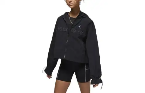 Jordan Jackets Women's Black Hooded Moderate Other