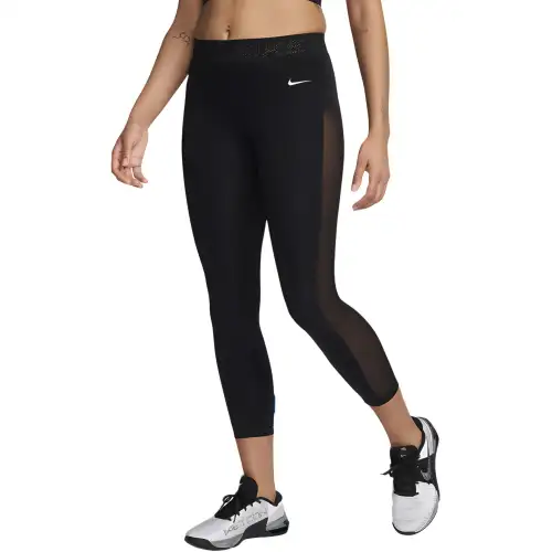 Nike Pro Women's Mid Rise 7/8 Mesh Paneled Leggings