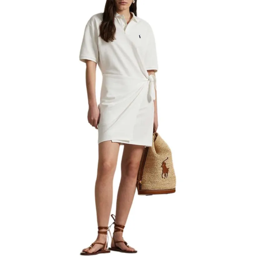 Polo Ralph Lauren SS25 Short Sleeved Dress Women's White