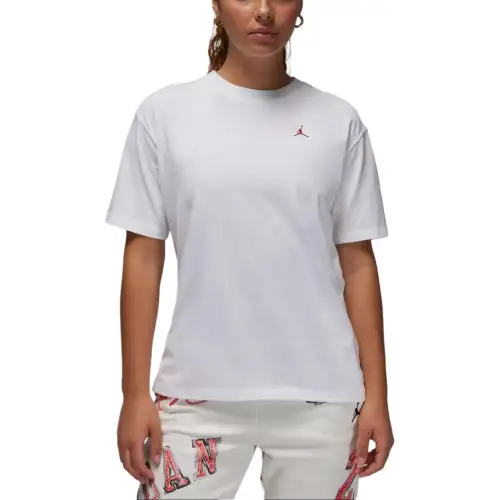 Jordan Drop Shoulder Sleeve T Shirt Women's White