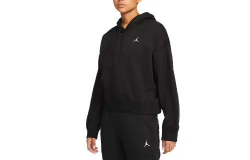 Jordan ESSENTIALS Sweatshirts Women's Black Hooded Thickened Regular