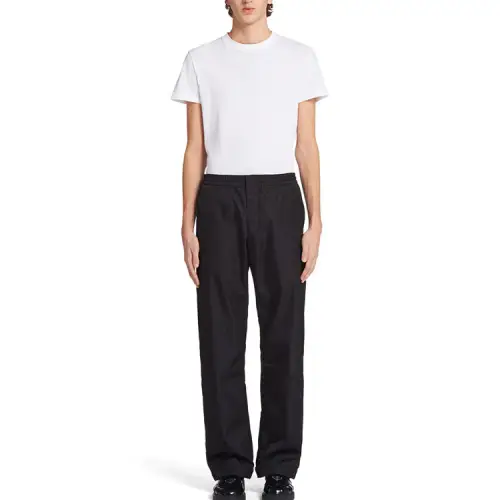 PRADA Casual Pants Men's Black Moderate Straight Fit Pants