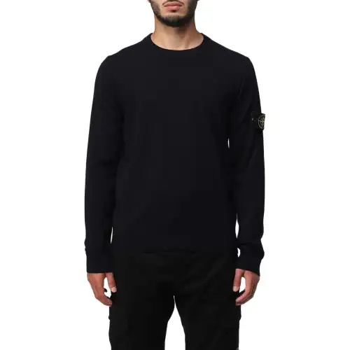 Stone Island Compass-patch virgin wool jumper