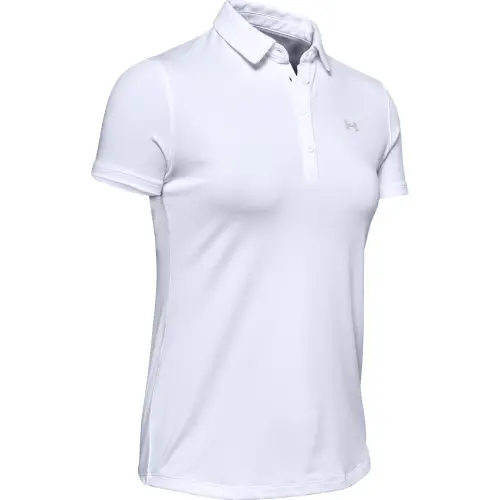 Under Armour Zinger Polo Shirts Women's White Polo Collar Moderate Straight Fit