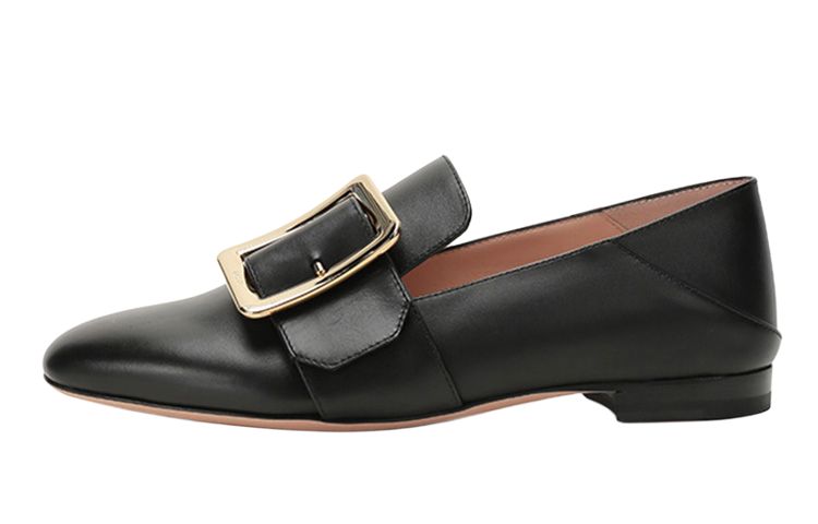 BALLY Бали Кожаная Эмблема стандартный Лоферы ног женский черный