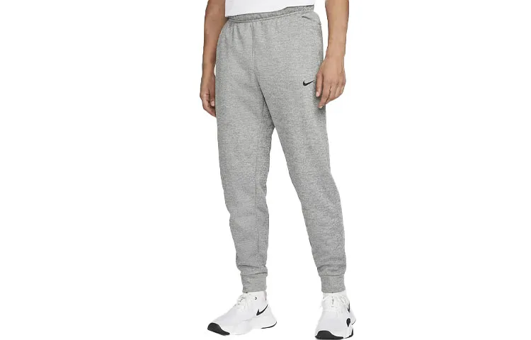 Nike Knitted Sweatpants Men's Gray Moderate Cuffed Pants
