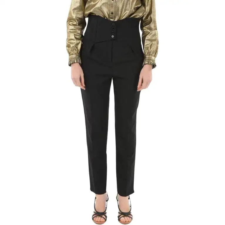 SAINT LAURENT Full Length Pants Women's Black