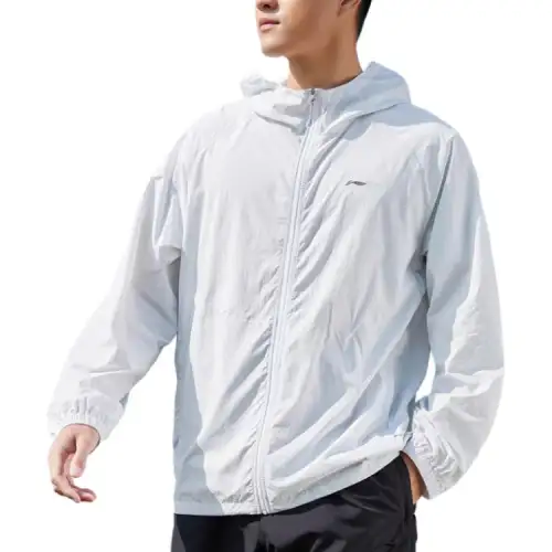 Li Ning Sun Protection Clothing Unisex Gray Sky