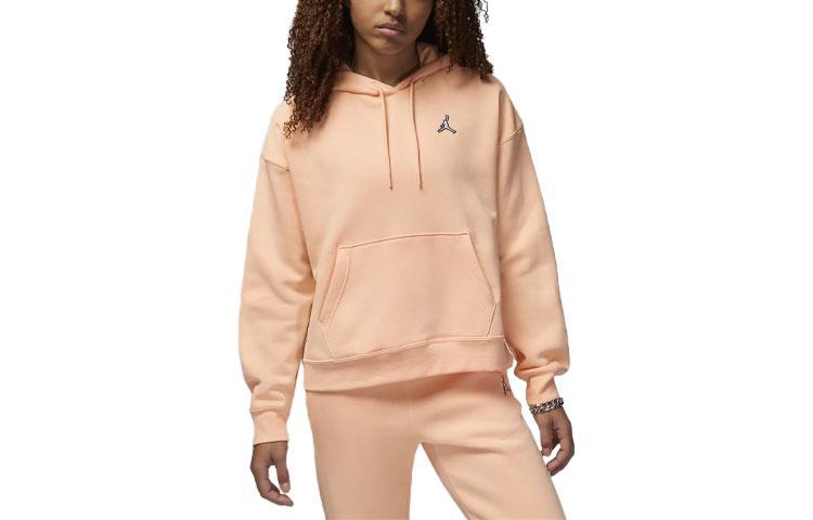Jordan Brooklyn Sweatshirts Women's Pink Hooded Moderate Regular