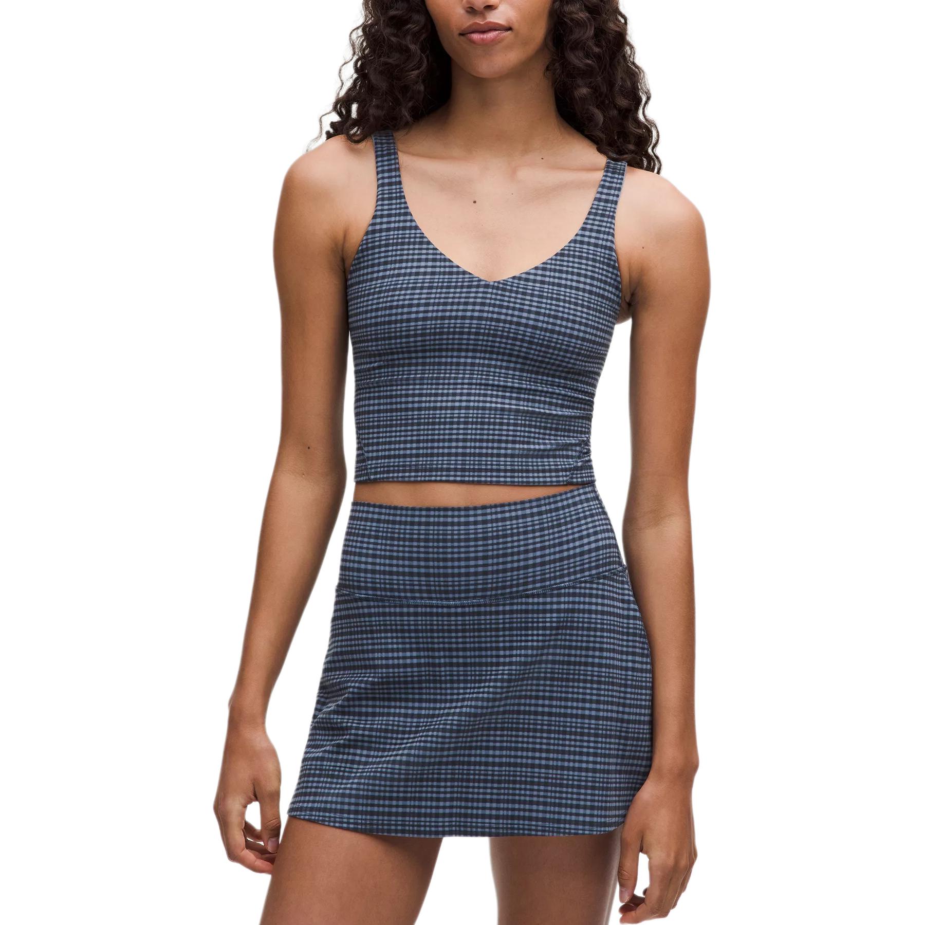 Lululemon Align Yoga Tank Top Women’s Washed Blue Plaid