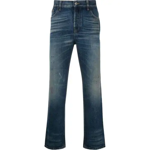 GUCCI Jeans Men's Blue Moderate Straight Fit Pants
