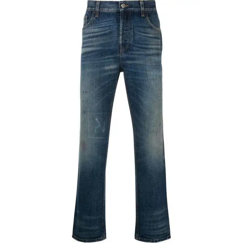 GUCCI Jeans Men's Blue Moderate Straight Fit Pants
