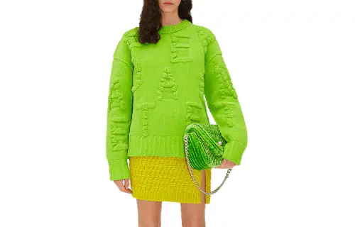 Bottega Veneta Alphabet Motif Ribbed Knit Jumper