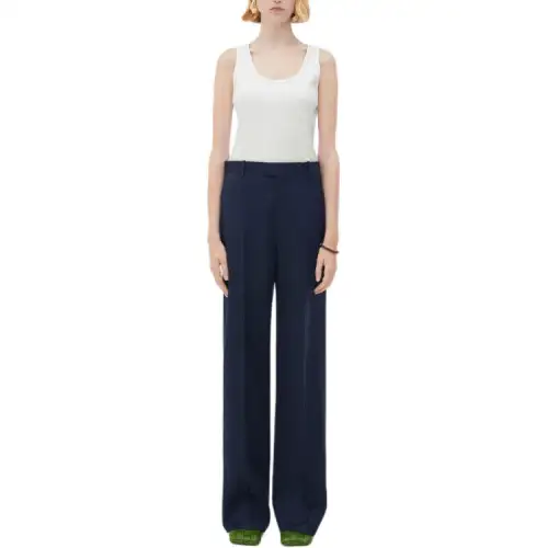 Bottega Veneta FW22 Casual Pants Women's Blue