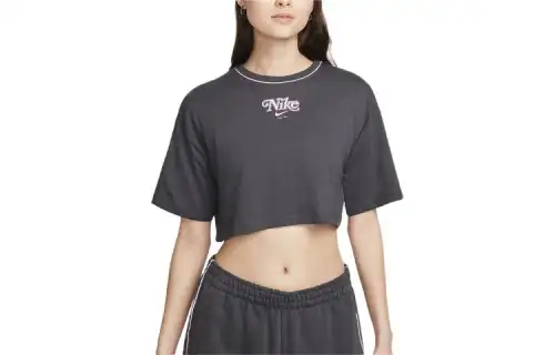 Nike Drop Shoulder Sleeve T Shirt Women's Anthracite