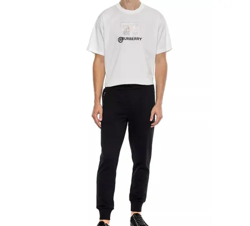 Burberry Montage Print Cotton Oversized T Shirt T Shirt Men's White